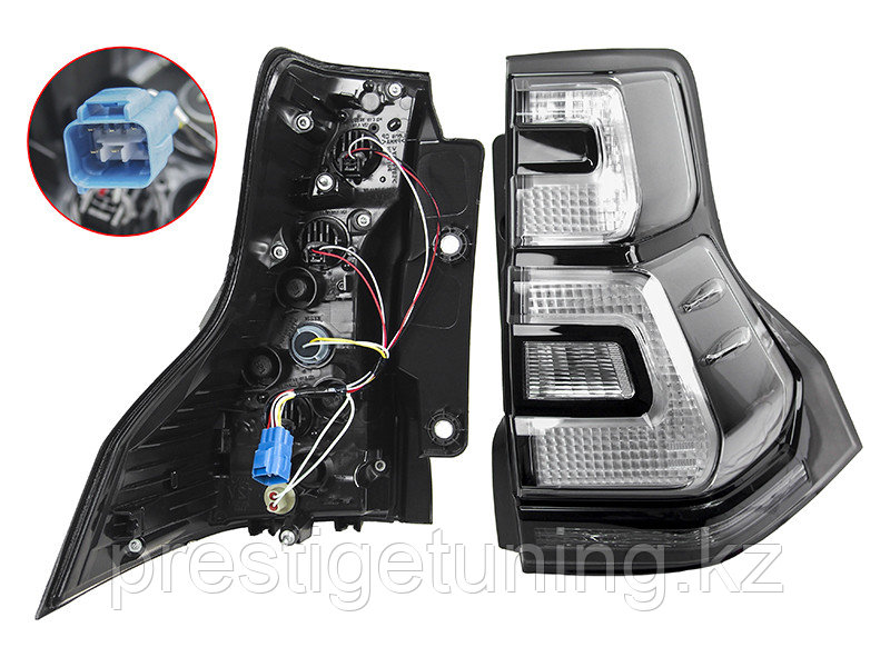 Задний фонарь правый (R) на Land Cruiser Prado 150 2018-23 дизайн BLACK ONYX (SAT)