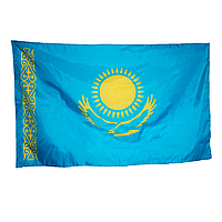 Государственный Флаг Республики Казахстан 2x4 политекс шелкография