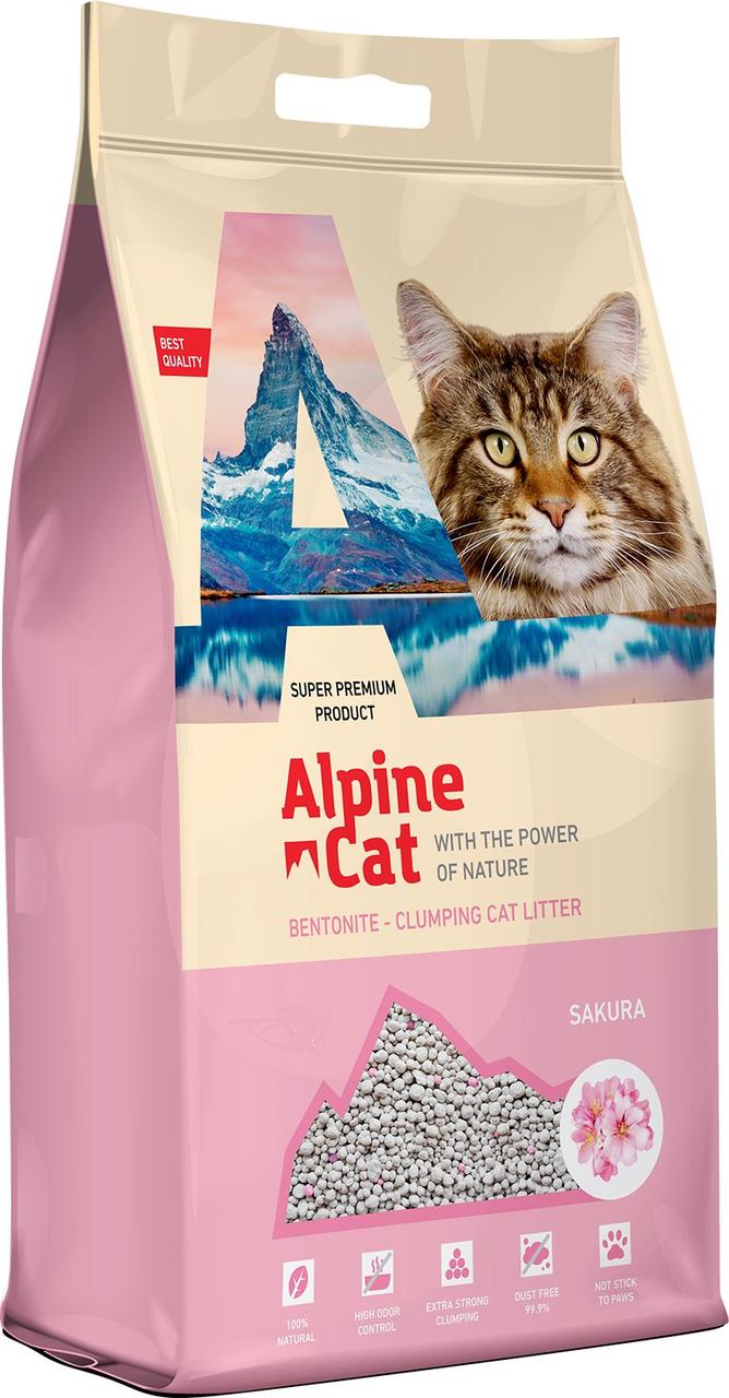 Alpine cat Комкующийся наполнитель Сакура, 10 л