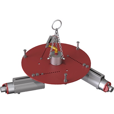 Трамбовка пневматическая для бокового уплотнения футеровки 3-х головочная AntalyaMakina BLG-003 (D=700-1100