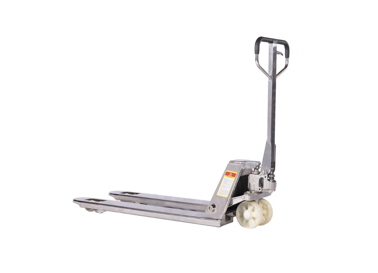 Гидравлическая тележка TOR WH-30S 3000 кг 800 мм нержавеющая сталь (нейлоновые колеса), фото 1