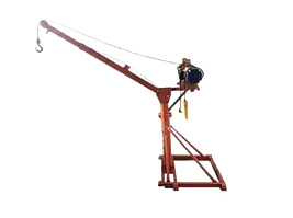 Мини-кран строительный TOR KM 500 кг 60 м с поворотной стрелой и электролебедкой (380В)