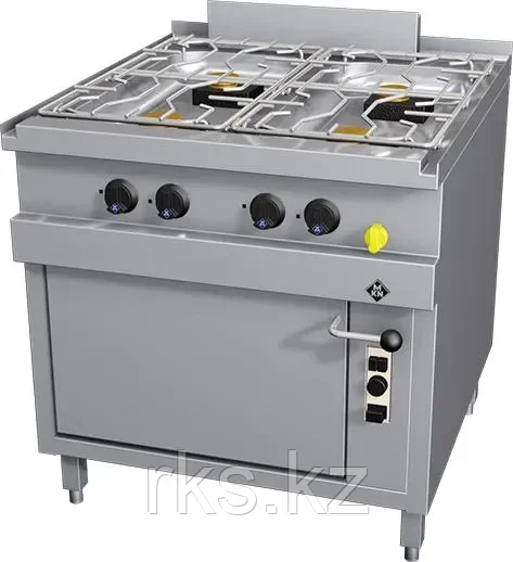 MKN Газовая плита с 6 конфорками и газовой духовкой 2/1 GN, 2063407
