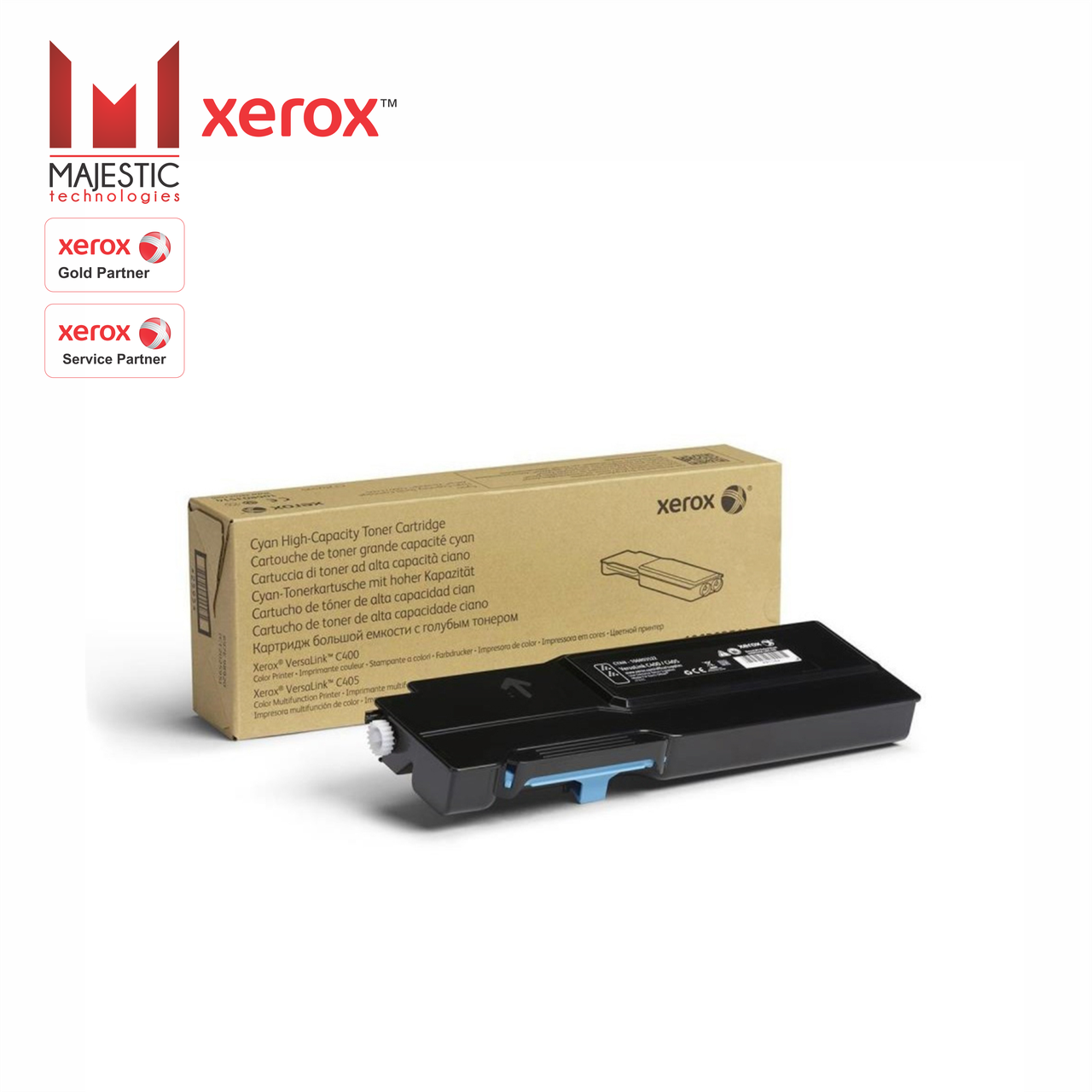 Тонер-картридж повышенной емкости Xerox 106R03522 для Xerox VersaLink C400N/C400DN/C405N/C4 ( голубой / blue )