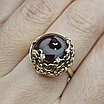 Золотое кольцо с (Раухтопаз, фианит) 5,21 гр. 585 проба, 18 размер, фото 3