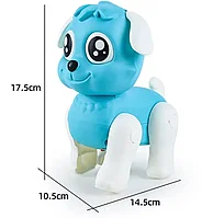 Электрическая игрушка собака на батарейках голубой