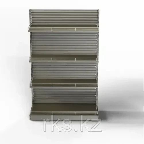 4RM Стеллаж торговый пристенный со средней стенкой