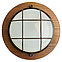 Светильник накладной IP54, 220V 60Вт Е27, дерево, орех, круг, с решеткой, НБО 03-60-022, фото 2