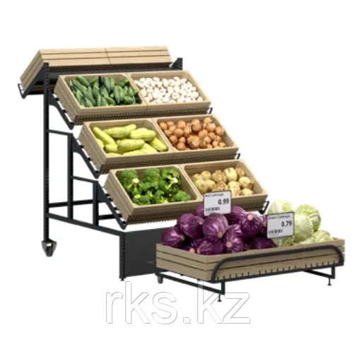 4RM Стеллаж фруктово-овощной островной тип 6