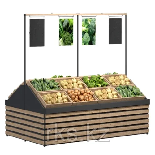 4RM Стеллаж фруктово-овощной островной тип 8в1