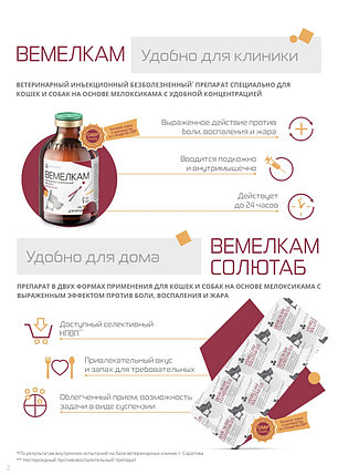 Вемелкам 20мл (мелоксикам ) НПВС против боли и воспаления, фото 3