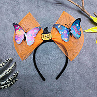 Ободок с бантом для Хэллоуина в ассортименте оранжевый