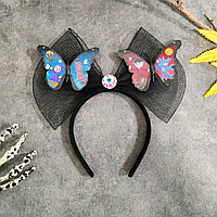 Ободок с бантом для Хэллоуина в ассортименте черный