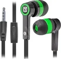 Наушники-вкладыши проводные Defender Pulse 420 черный + зеленый