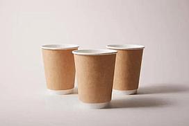 Стакан бумажный ДВУХСЛОЙНЫЙ Под КРАФТ 350 мл (20шт/упак 400шт/кор) (13091)