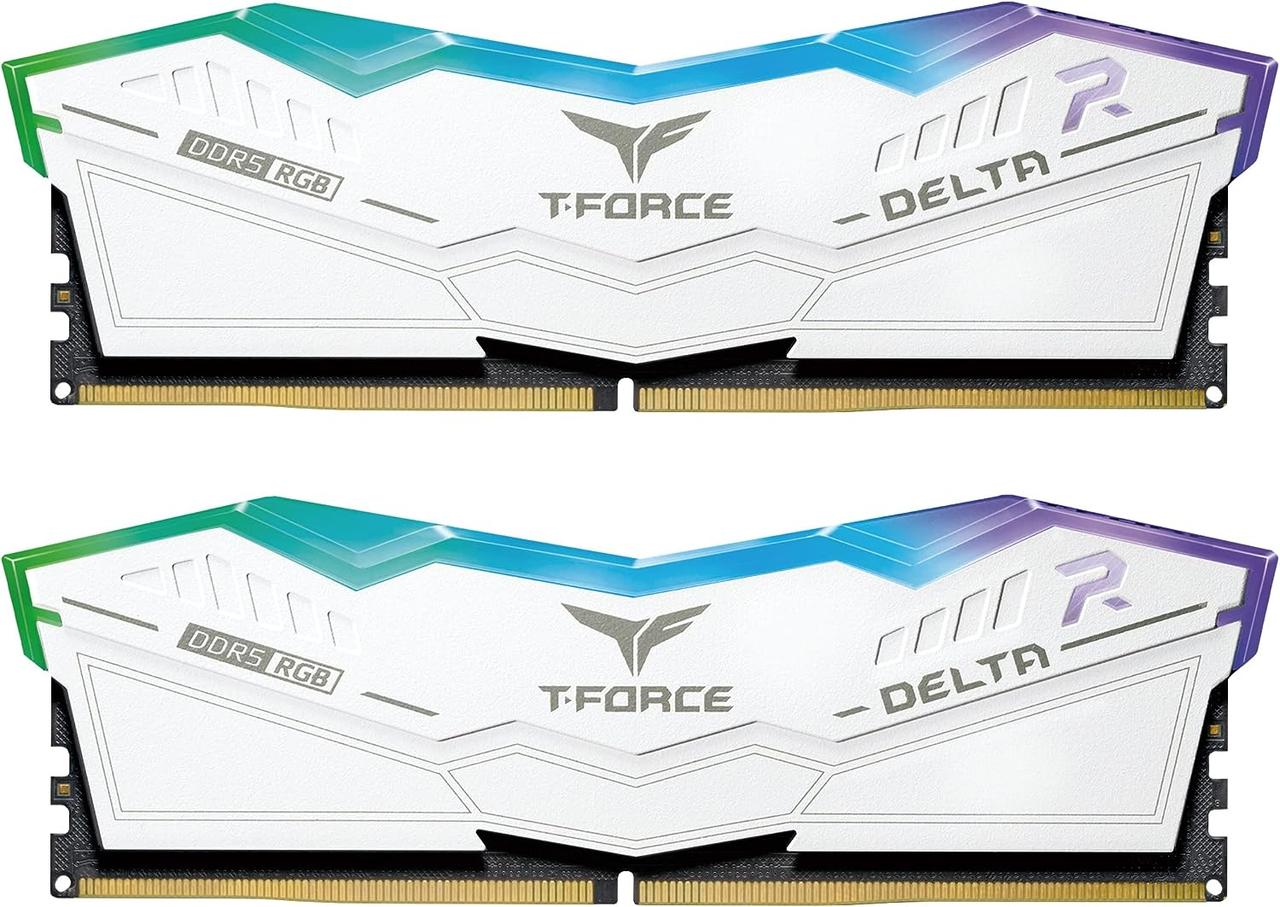 Оперативная память 32GB Kit (2x16GB) 6000MHz DDR5 Team Group DELTA RGB FF4D532G6000HC38ADC01 White