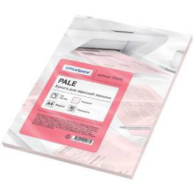 БУМАГА "OFFICESPACE", А4, 80 г, 50 л, pale. (розовый)