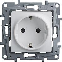 Розетка LEGRAND Etika 2К+З на винтах (белый) 672221