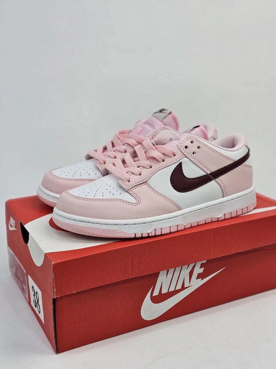 Кроссовки Nike Dunk Low Pink Люкс Качество, фото 1