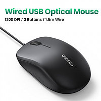 ugreen Проводная мышь Ugreen MU007 Portable Wired Mouse 1200 dpi/1.5M 90789