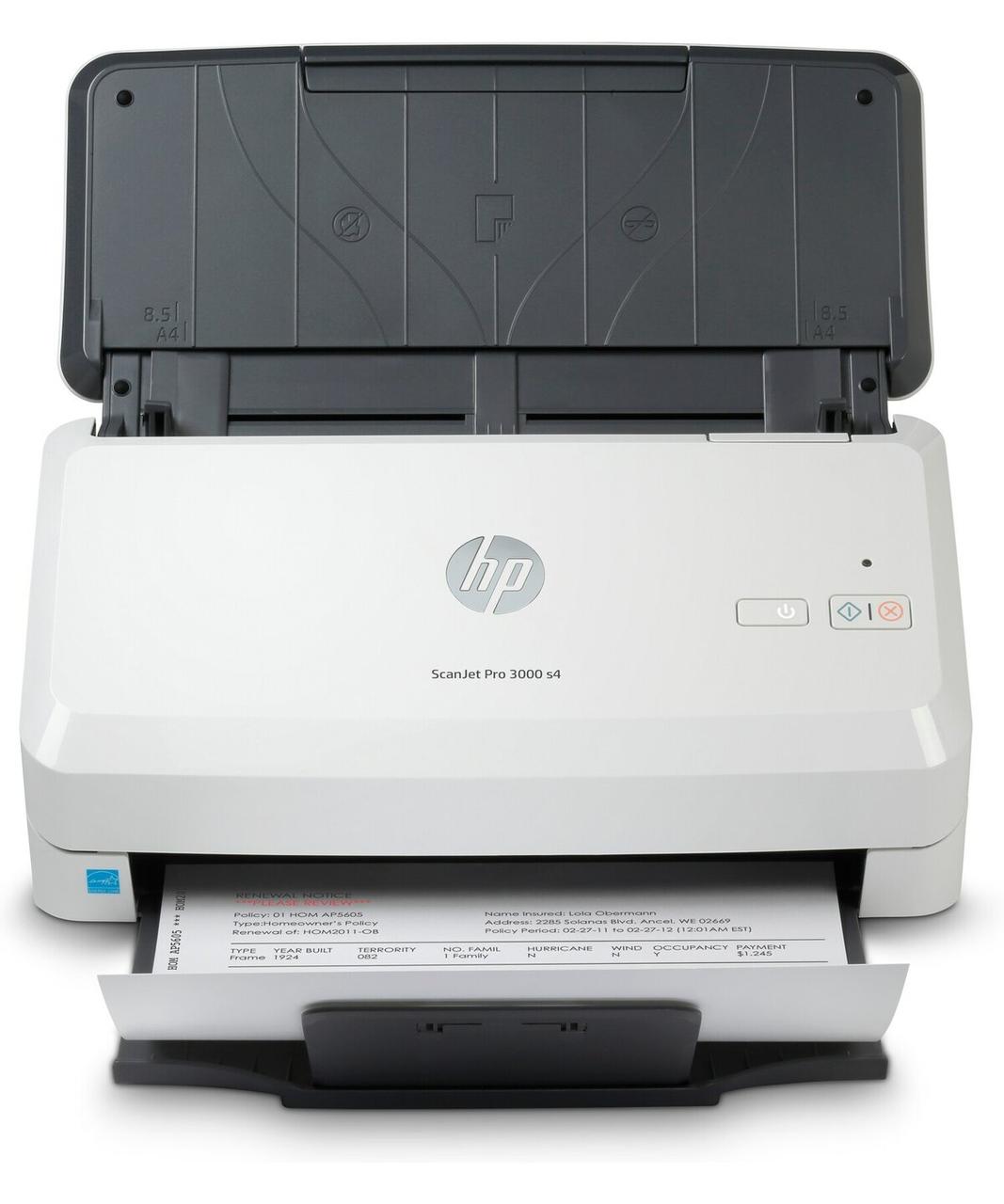 hp Сканер HP SJ Pro 3000 s4 потоковый с полистовой подачей 6FW07A, A4, 40 стр/80 изобр/мин 600x600dpi, 48bit,