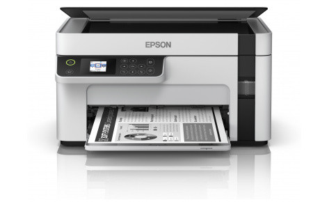 Epson МФУ Струйное Epson M2110, А4, чб, 32 стр/мин, Сканер 1200x2400dpi, USB, Ethernet, C11CJ19401