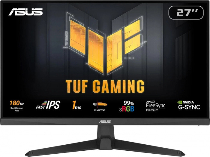 asus Монитор ASUS VG279Q3A IPS,27,16:9 FHD 180Hz,250cd/m2,1000:1,178/178,1ms,2HDMI,DP,Sp2W
