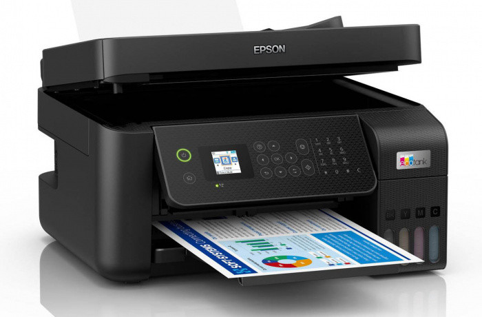 Epson МФУ струйное цветное Epson L5290 C11CJ65407, до 33 стр/мин, А4, печать фотографий, WIFI, Ethernet, ADF,