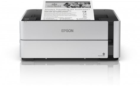 Epson Принтер струйный монохромный Epson M1140 C11CG26405, А4, до 39 стр/мин, СНПЧ, duplex, USB, пигментные