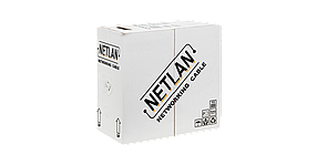 Кабель NETLAN U/UTP 4 пары, Кат.5e (Класс D), 100МГц, однож., BC (чистая медь), внутр., PVC нг(B), серый, 305м, фото 4