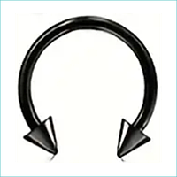 Пирсинг "Наконечники стрел (Пики)" Black