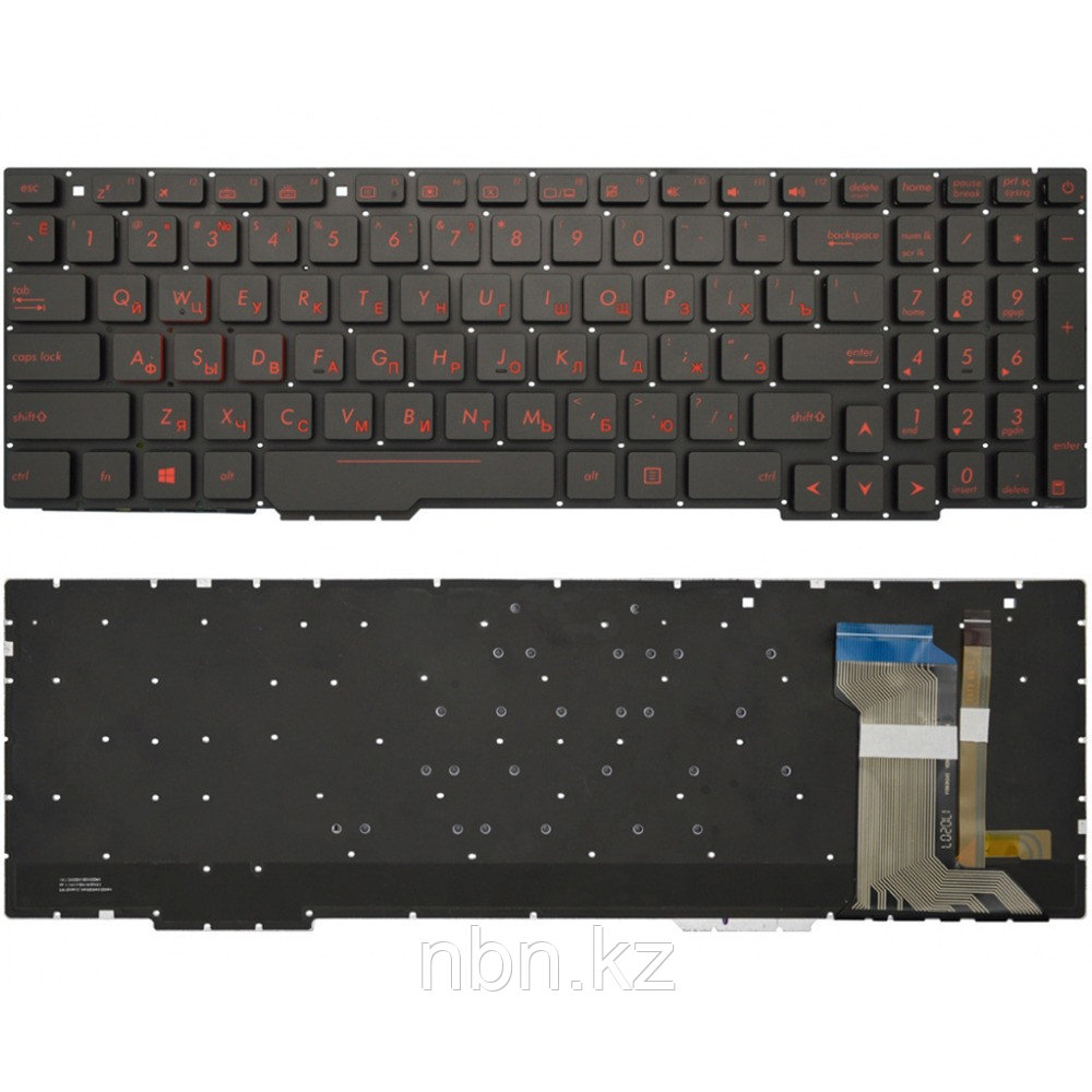 Клавиатура для ноутбука ASUS ROG Strix FX553VD / GL553V / ZX553VD RU с подсветкой