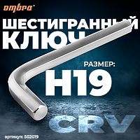 Ключ торцевой шестигранный, H19 502019