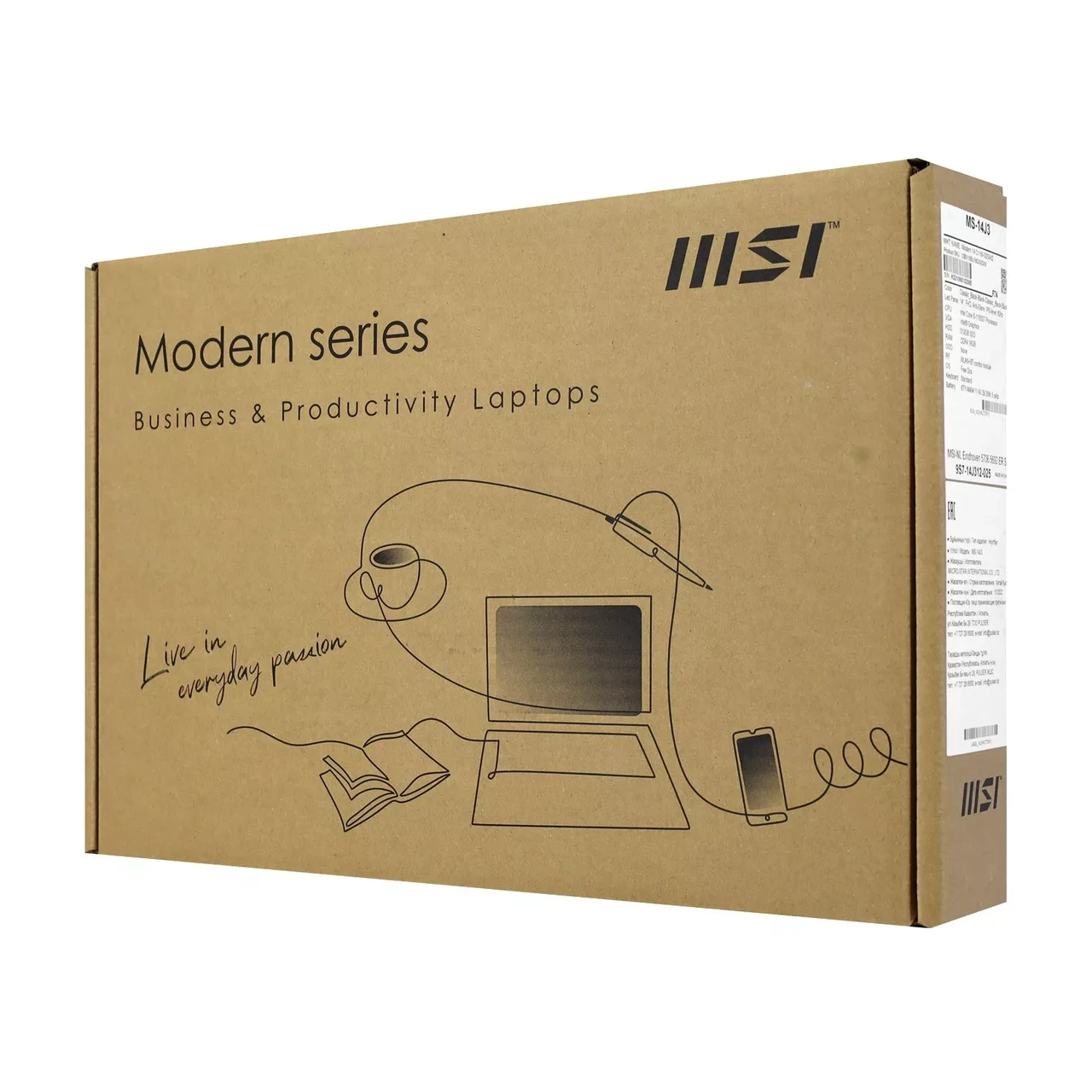 NB MSI Modern 15 H C13M-404XKZ, Core i5-13420H-2.1/512GB SSD/16GB/15.6" FHD 60Hz/Dos