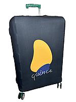 Чехол на большой пластиковый дорожный чемодан на 4-х колёсах.