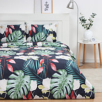 Постельное бельё Экономь и Я 1,5 сп Magical tropics 147*215см,150*215см,50*70см-1 шт, полисатин, 80г/м²