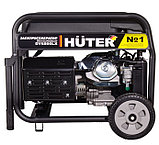 Бензиновый генератор HUTER DY6500LX (5000 Вт | 220 В | бак л 22 | Вес, кг 89 | ручной стартер, электростартер | с колесами), фото 2