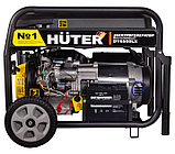 Бензиновый генератор HUTER DY6500LX (5000 Вт | 220 В | бак л 22 | Вес, кг 89 | ручной стартер, электростартер | с колесами), фото 4