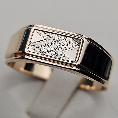 Золотое кольцо 3,94 гр. к/з 585 проба, 21 размер