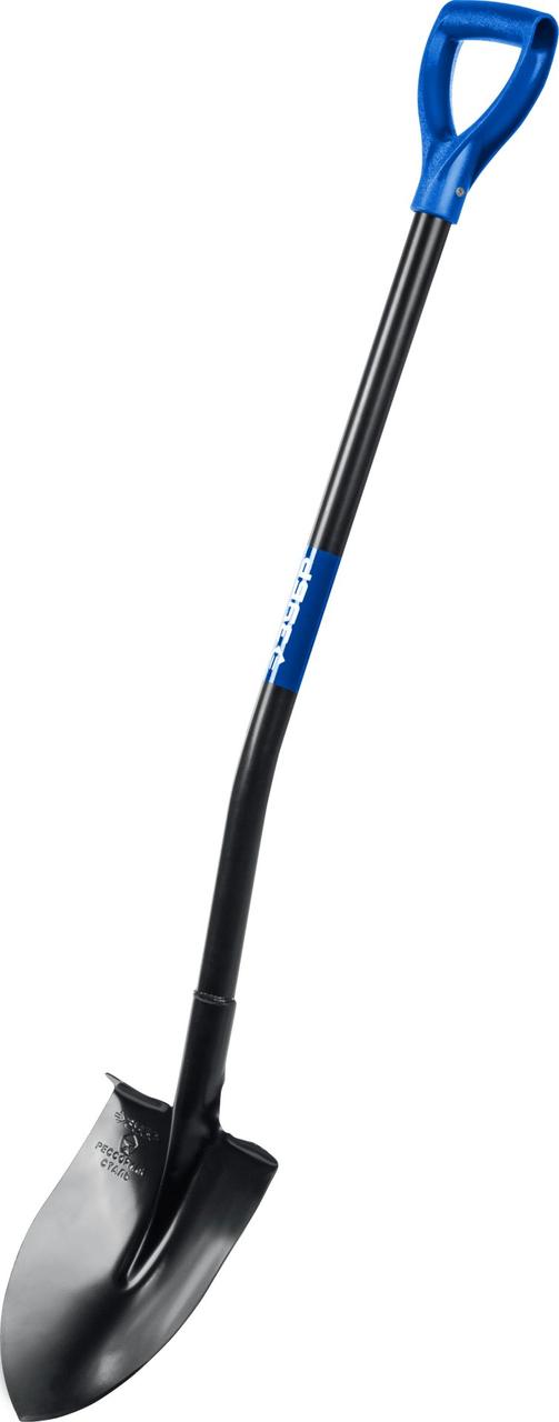 ЗУБР ПРОФИ-7, 275х205х1200мм, полотно рессорная сталь 1.6мм закалено, стальной изог.черенок с ручкой, штыковая, фото 1