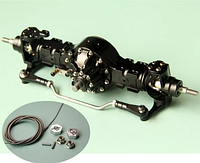 Металлическая Передняя ось для 1/14 Tamiya RC грузовик с прицепом-самосвалом MAN Benz Volvo