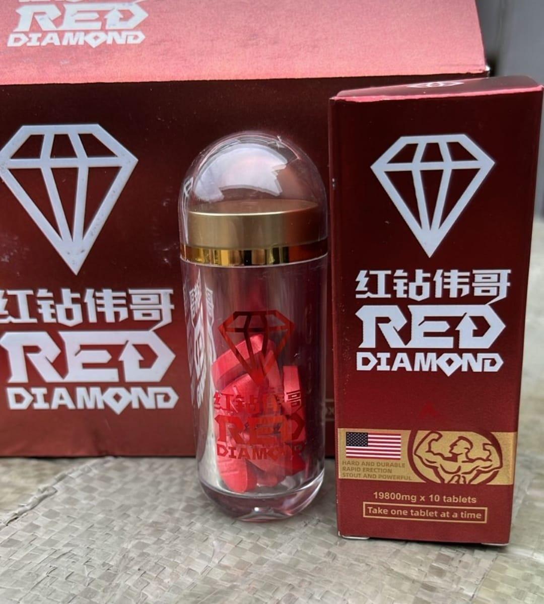 Red Diamond Красный бриллиант средство для повышения потенции, банка 19800 мг*10 таблеток