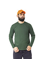 Футболка с длинным рукавом оливковый 100% Х/Б