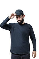 Футболка с длинным рукавом темно-серый 100% Х/Б