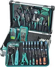 Pro'skit PK-1938M3 Набор инструментов для телекоммуникаций и сетей + Кабельный тестер с PoE, Мультиметр