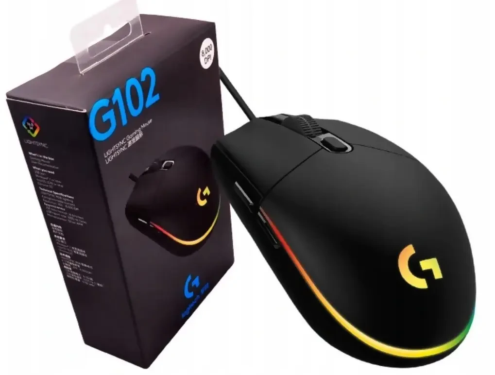 Мышь игровая Logitech G102 LIGHTSYNC, Black