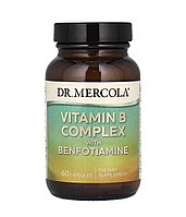 Dr.Mercola комплекс витаминов группы В с бенфотиамином, 60 капсул