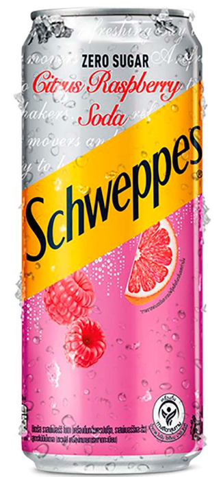 Schweppes Citrus Raspberry 330мл  (высокая банка) (24шт -упак) ПОЛЬША