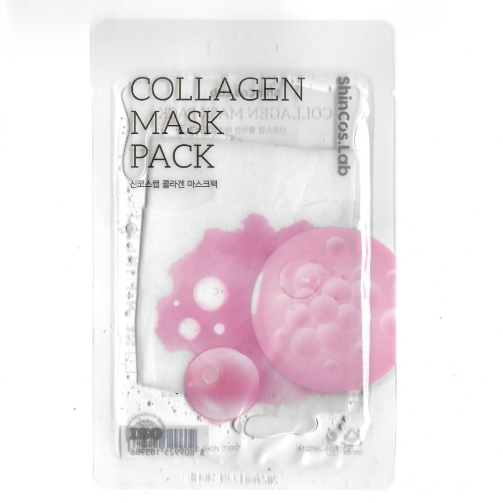 ShinCos.Lab Cellulose Mask Pack Collagen Тканевая маска для лица с коллагеном 27 мл
