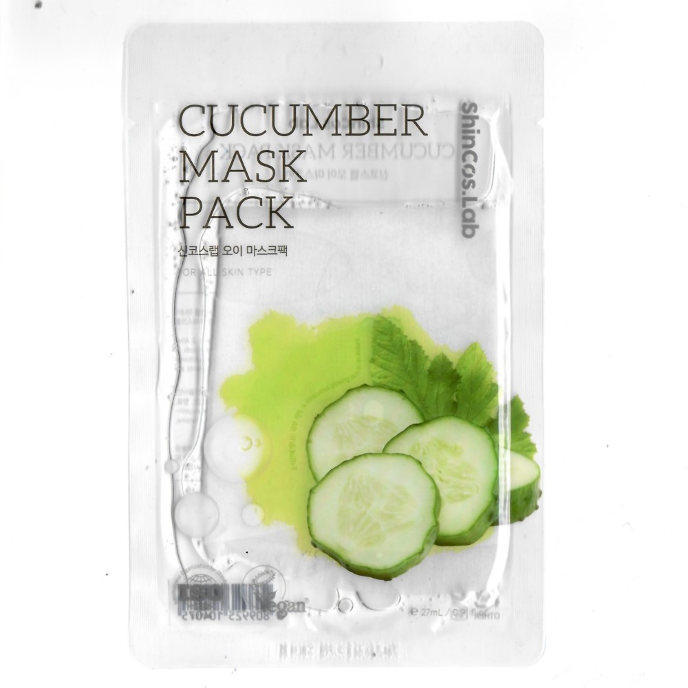 ShinCos.Lab Cellulose Mask Pack Cucumber Тканевая маска для лица с экстрактом огурца 27 мл
